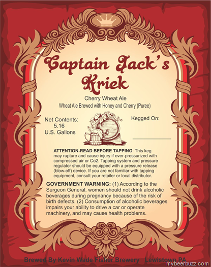 Kevin Wade Fisher Brewing Captain Jack’s Kriek