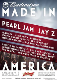 Pearl Jam & Jay Z Headline “Budweiser Made In America” Festival in Philly on Labor Day