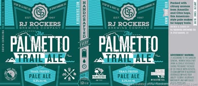 RJ Rockers – Palmetto Trail Ale, Bellringer, Tart Blanche, Flannel Red IPA & Brown Eyed Squirrel Cans