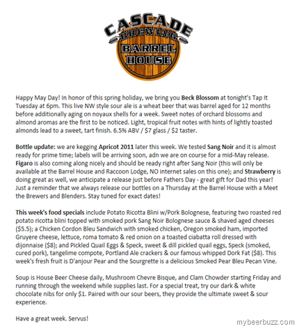 Cascade Releasing Beck Blossom; Apricot, Sang Noir Figaro & Strawberry Updates