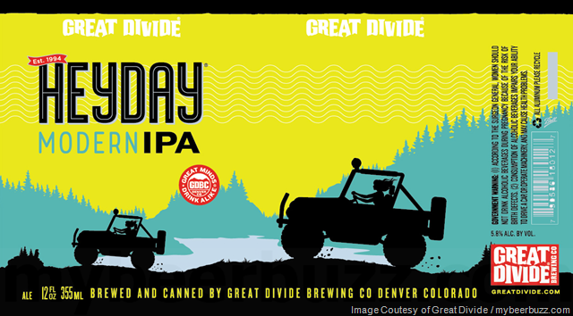 Great Divide Updating Heyday Modern IPA Cans