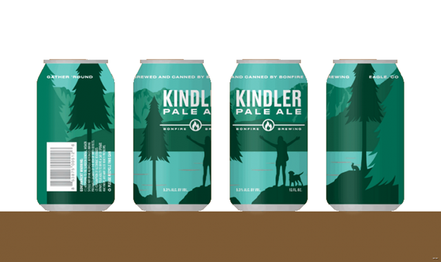 Bonfire Brewing Adding Kindler Pale Ale Cans