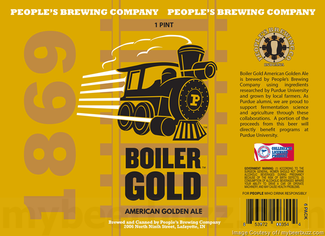 People’s Brewing Collaborates With Purdue University On Boiler Gold 16oz Cans