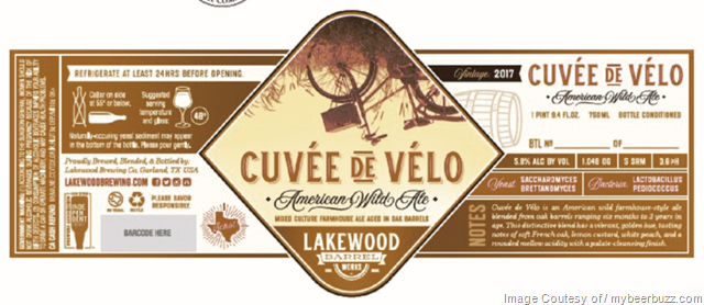 Lakewood Brewing – Cuvée De Vélo Bottles Coming 10/6