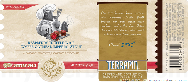 Terrapin Beer Adding NEW 2017 Reserve Raspberry Truffle W-n-B