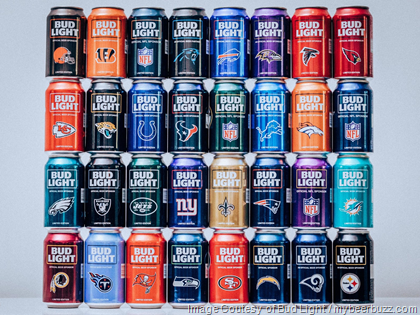 Bud Light Kicks Off 2017 NFL Season With Newly Designed Team Packaging