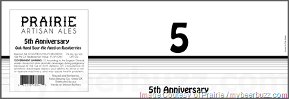 Prairie Artisan Ales Celebrates 5-Years With 5th Anniversary Oak-Aged Sour