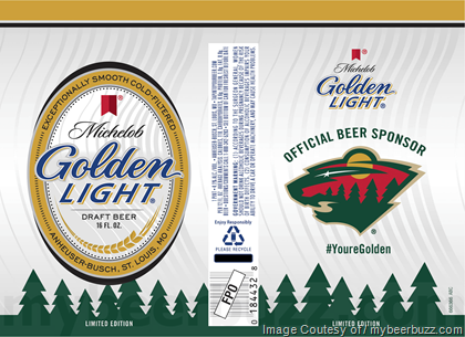 Michelob Golden Light – Minnesota Wild Hockey Cans