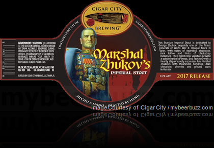 Cigar City – Marshal Zhukov’s Imperial Stout 2017 Release & Cognac Barrel Aged Marshal Zhukov’s