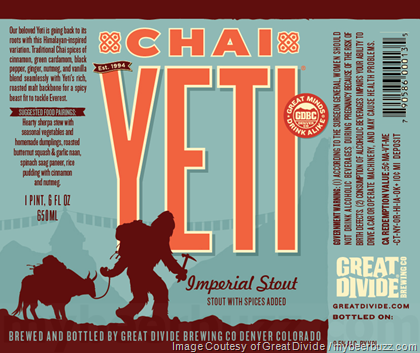 Great Divide NEW Chai Yeti Bottles Coming In Oct