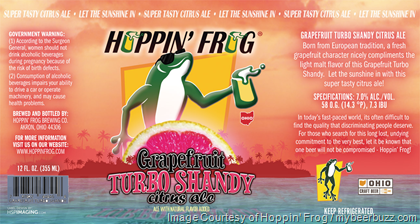 Hoppin’ Frog – Grapefruit Turbo Shandy 12oz Bottles