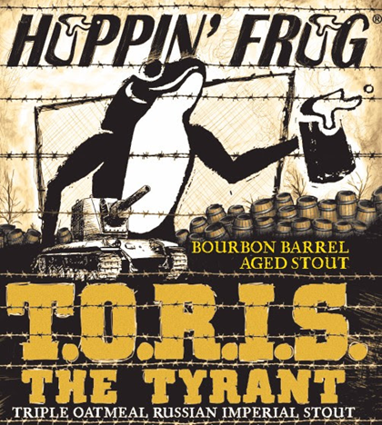 Hoppin’ Frog Barrel-Aged T.O.R.I.S. The Tyrant Triple Oatmeal Imperial Stout Coming 6/3