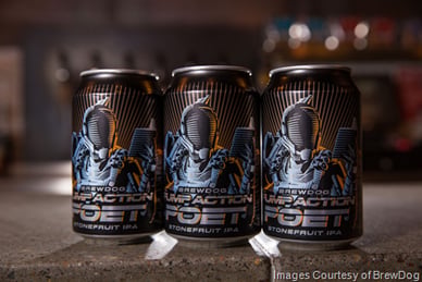BrewDog Releases Pump Action Poet Stone Fruit IPA Cans