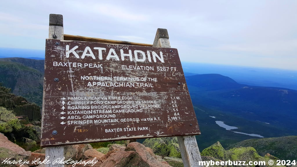 Baxter State Park Katahdin Summit Sign AT Terminus