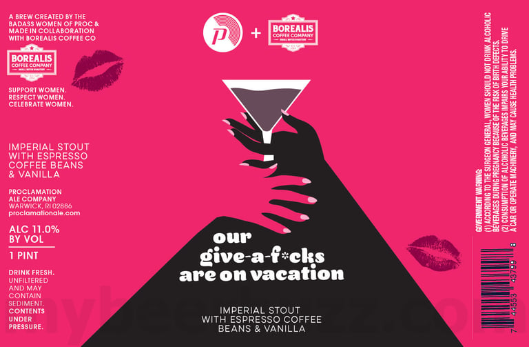 2025 Proclamation Ale Borealis Coffee Collaboration Our Give-a-F*cks Are On Vacation 16oz cans