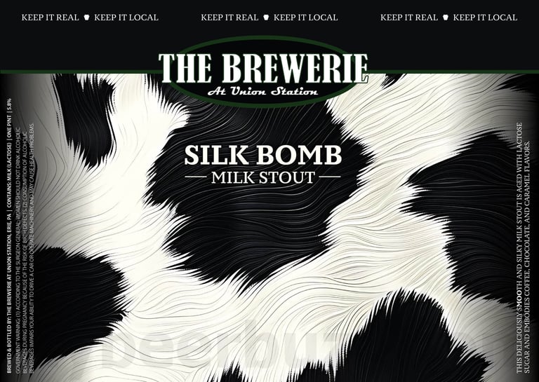 2025 The Brewerie At Union Station SIlk Bomb Milk Stout 16oz cans.