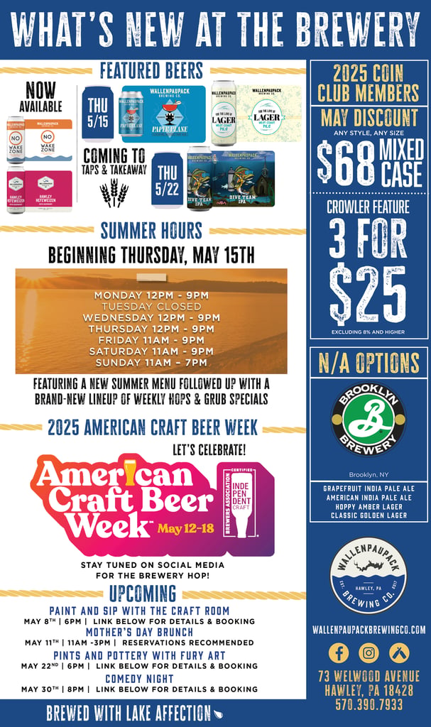 Seasonal News and Brews at Wallenpaupack Brewing