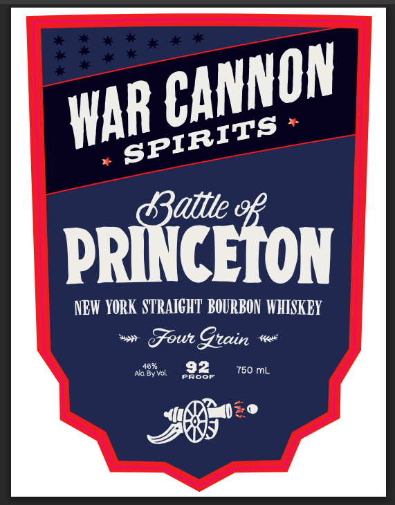 War Cannon Spirits Battle Of Princeton Four Grain New York Straight Bourbon Whiskey
