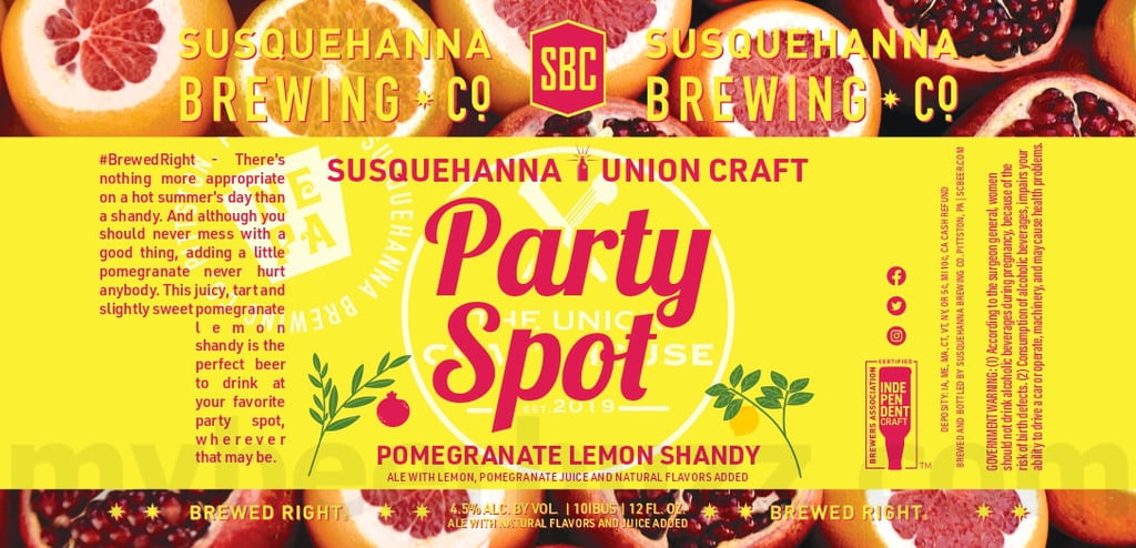 Susquehanna Brewing Adding Party Spot Pomegranate Lemon Shandy, Pittston Mule, & Reaper’s Revenge