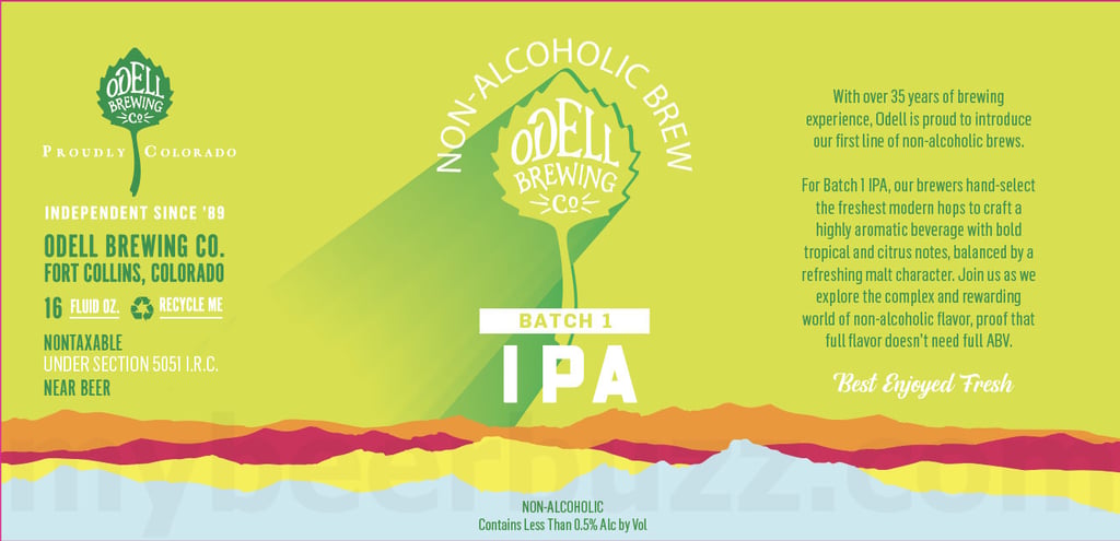 Odell Brewing Adding Batch 1 IPA Non-Alcoholic Brew