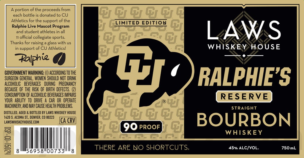 Laws Whiskey House Ralphie’s Reserve Straight Bourbon Whiskey Brewed for CU