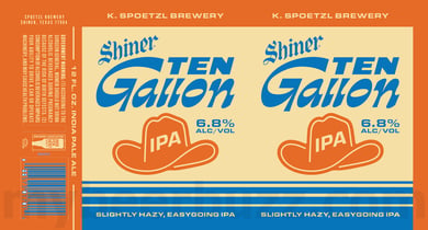 Shiner Adding Ten Gallon Hat IPA Cans