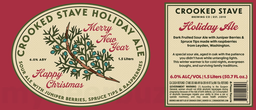 Crooked Stave Working On Merry New Year Happy Christmas Holiday Ale 1.5 Liter Bottles & Pickle Sour