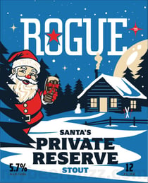 Rogue Working On Santa’s Private Reserve Stout Bottles