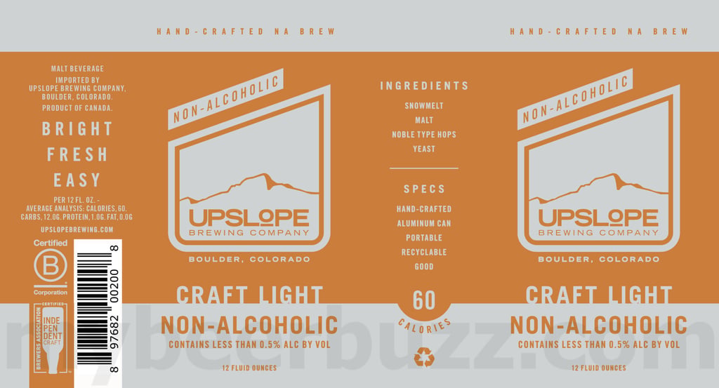 Upslope Adding Craft Light Non-Alcoholic Ale, West Coast Style IPA Non-Alcoholic Ale, Citra Pale Ale, Craft Lager, Japanese Style Rice Lager & India Pale Ale