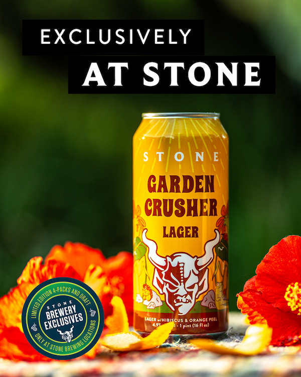 2025 Stone Brewing Garden Crusher Lager 16oz Cans.