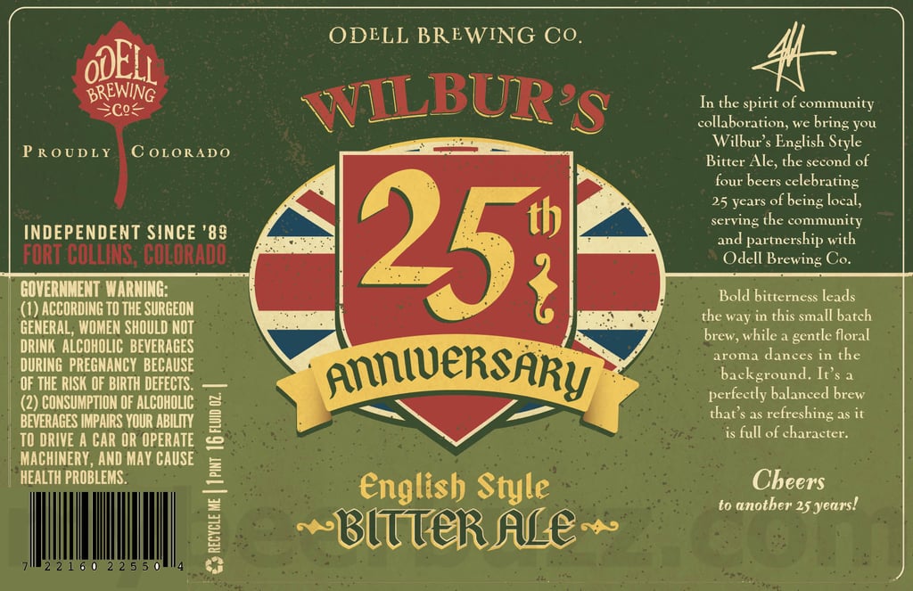 Odell Adding Wilbur’s 25th Anniversary English Style Bitter Ale & Pale Ale
