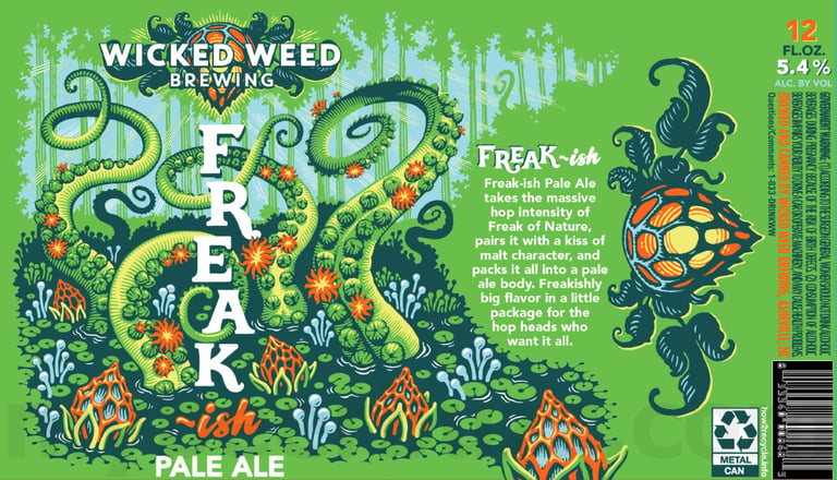 2025 Wicked Weed Freak-Ish 12oz Cans.