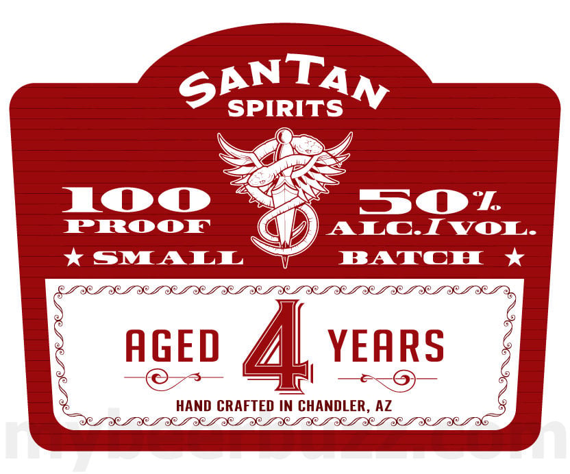 SanTan Distilling J.W. Powell 4-Year American Single Malt Small Batch Whiskey