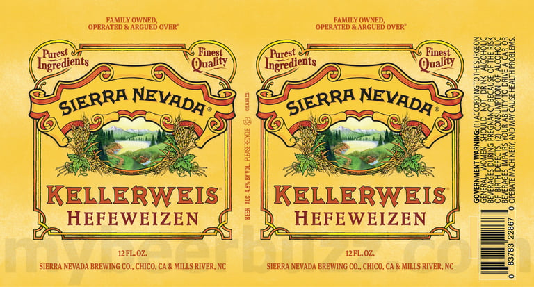2025 Sierra Nevada Kellerweis Hefeweizen 12oz Cans.