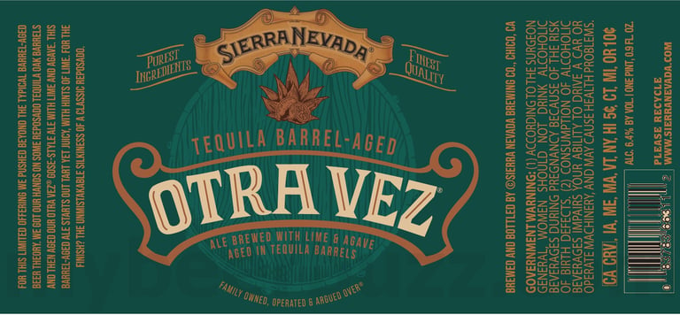 2025 Sierra nevada Tequila Barrel-Aged Otra Vez 16.9oz Bottles.
