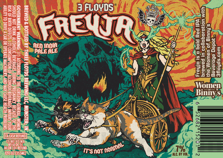 2025 3 Floyds Freyja Red IPA 12oz Cans.