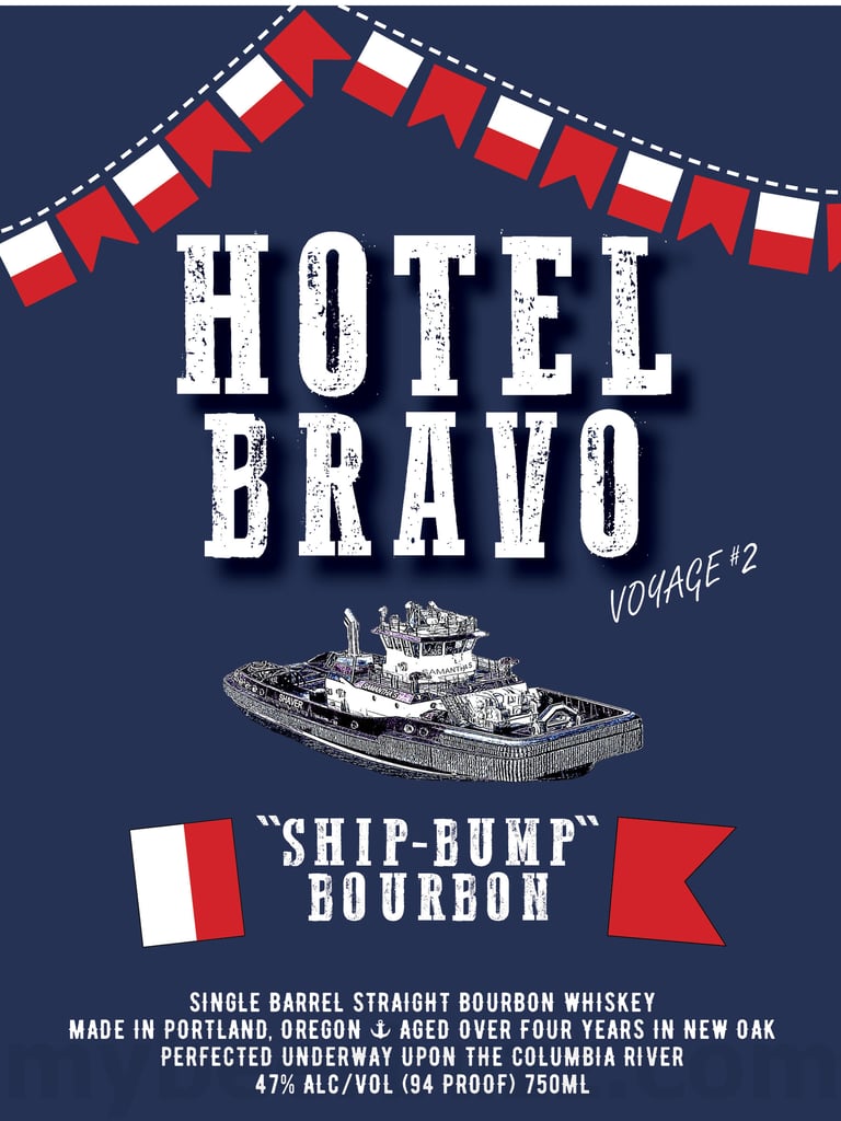 2025 Stone Barn Brandyworks Hotel Bravo Voyage # 2 “Ship-Bump Bourbon" 750ml Bottles.