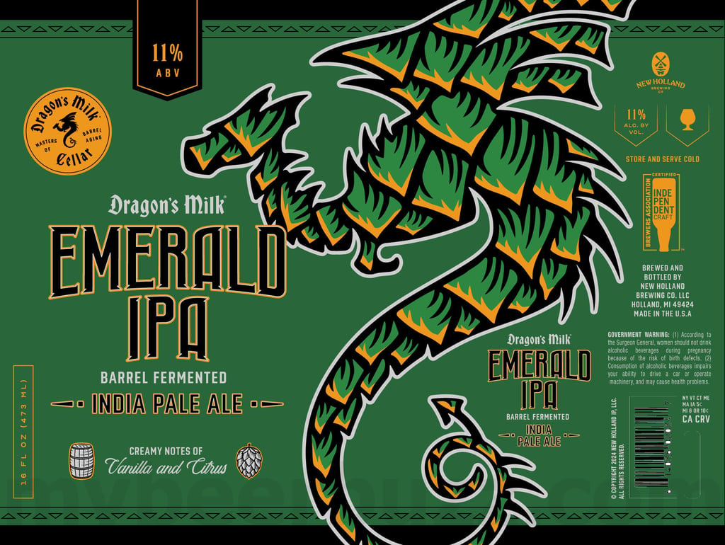 New Holland Releasing Dragon’s Milk Emerald IPA Cans