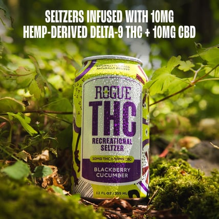 2025 Rogue THC Seltzers 12oz Cans.
