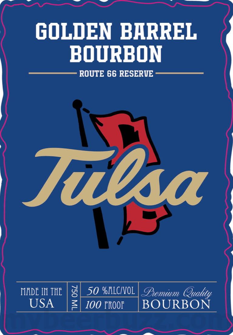 2025 Golden Barrel Bourbon Route 66 Dererve Tulsa 750ml Bottles.