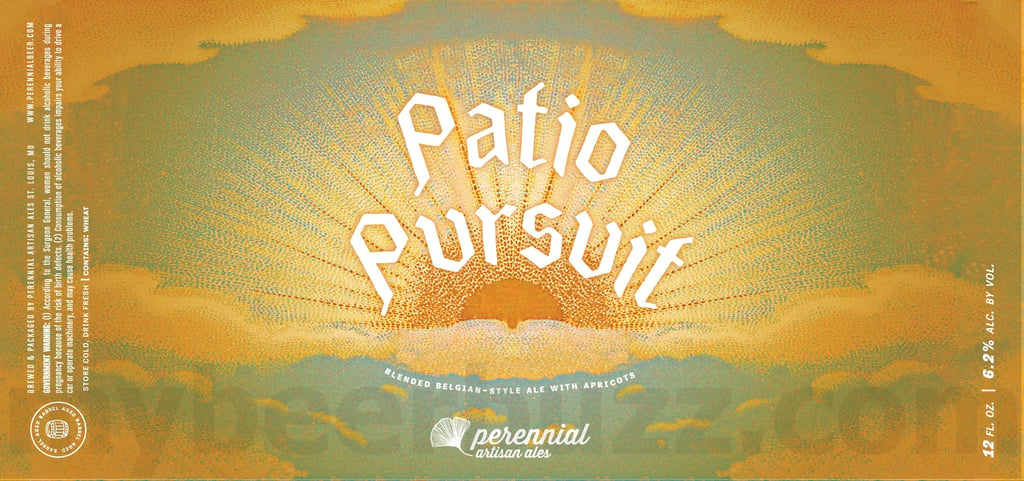 Perennial Artisan Ales Adding Patio Pursuit Belgian-Style Ale, Coastal Arch, 20 Years Of Dog, Lifetime, When The Morning Comes, Double Maman, Hedge, Perennial Reserve, 32 Minutes, Highly Motivated, Perennial Reserve, St. Louie Shoey, Hops And Rumors Of Hops, Blondie, Haze Roulette, Sump, Corresponding Shapes, Shelter From The Storm & Giant Steps Cans