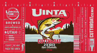 Uinta Adding Cutthroat Zero Non-Alcoholic, Test Phaze, Dirty Pop!, Top Secret Microbrew, This Used To Be All Orange Groves & Bittersweet Motel Cans