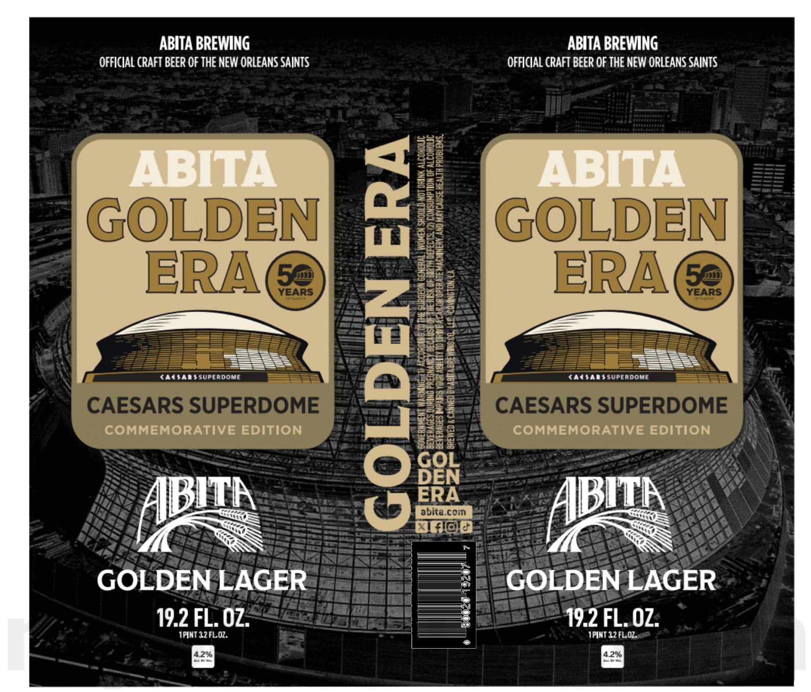 2025 Abita Golden Era Caesar's Superdome 19.2oz Cans