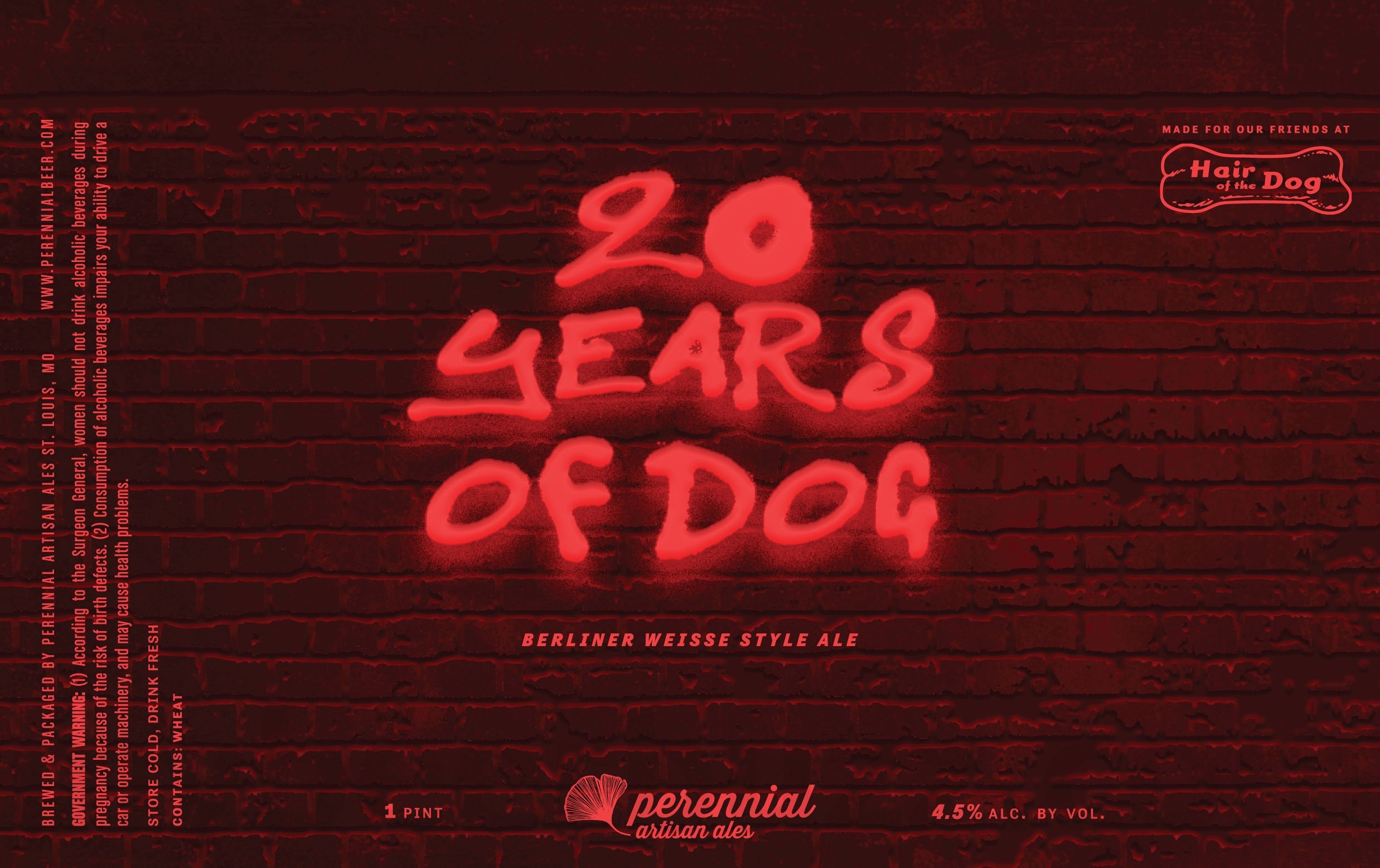 2025 Perennial 20 years Of Dog 16oz Cans