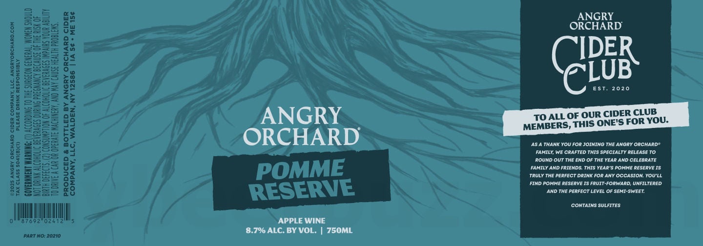 2025 Angry Orchard Pomme Reserve 750ml Bottles