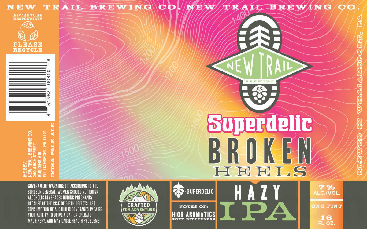 2025 New Trail Brewing Superdelic Broken Heels 16-oz Cans