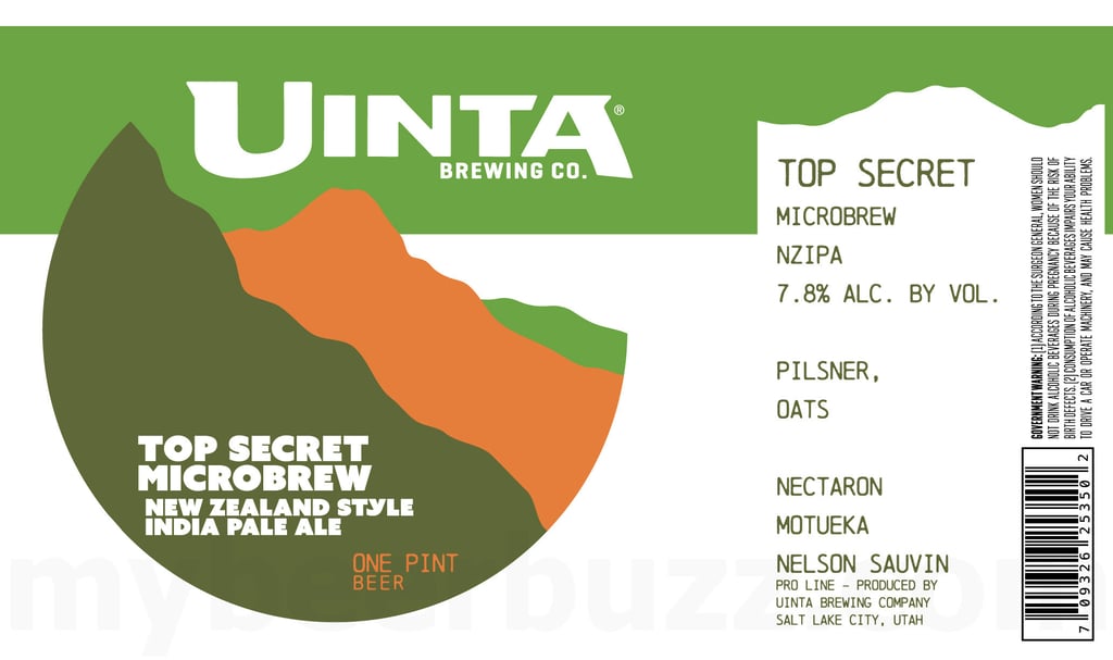 2026 Top Secret Microbrew New Zealand-style IPA 16-oz cans