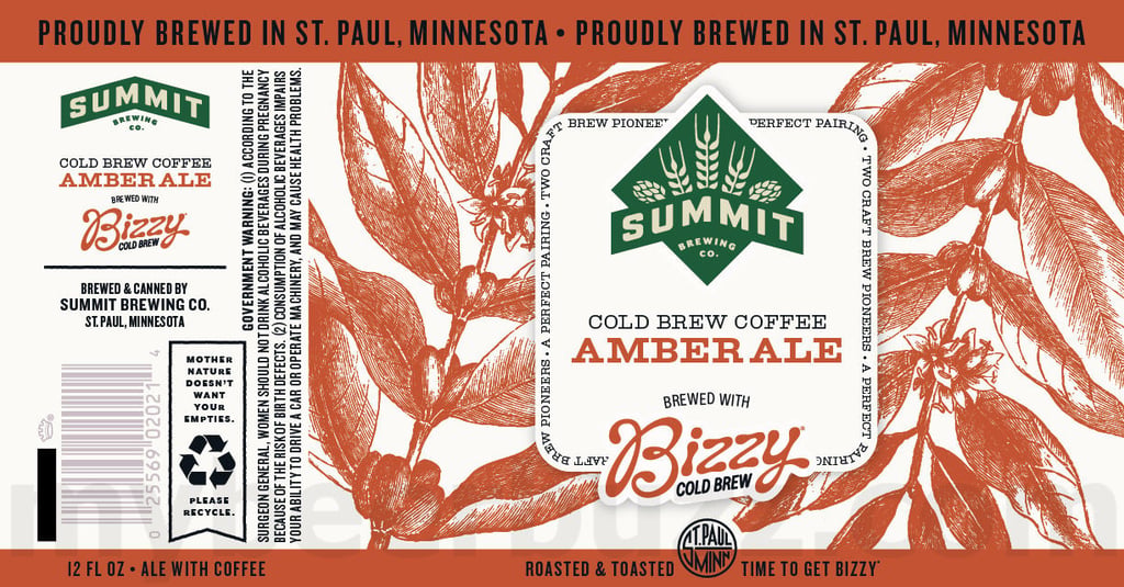 Summit Brewing & Bizzy Cold Brew Collaborate On Cold Brew Coffee Amber Ale