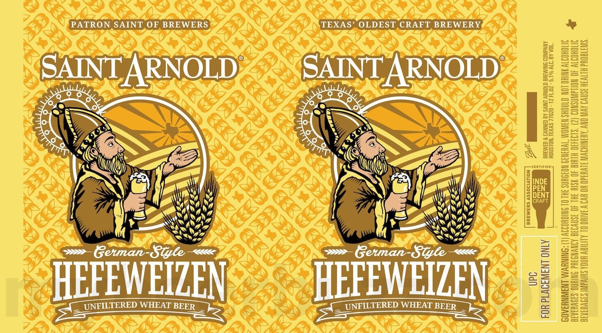 2025 Saint Arnold Hefeweizen 12oz Cans.
