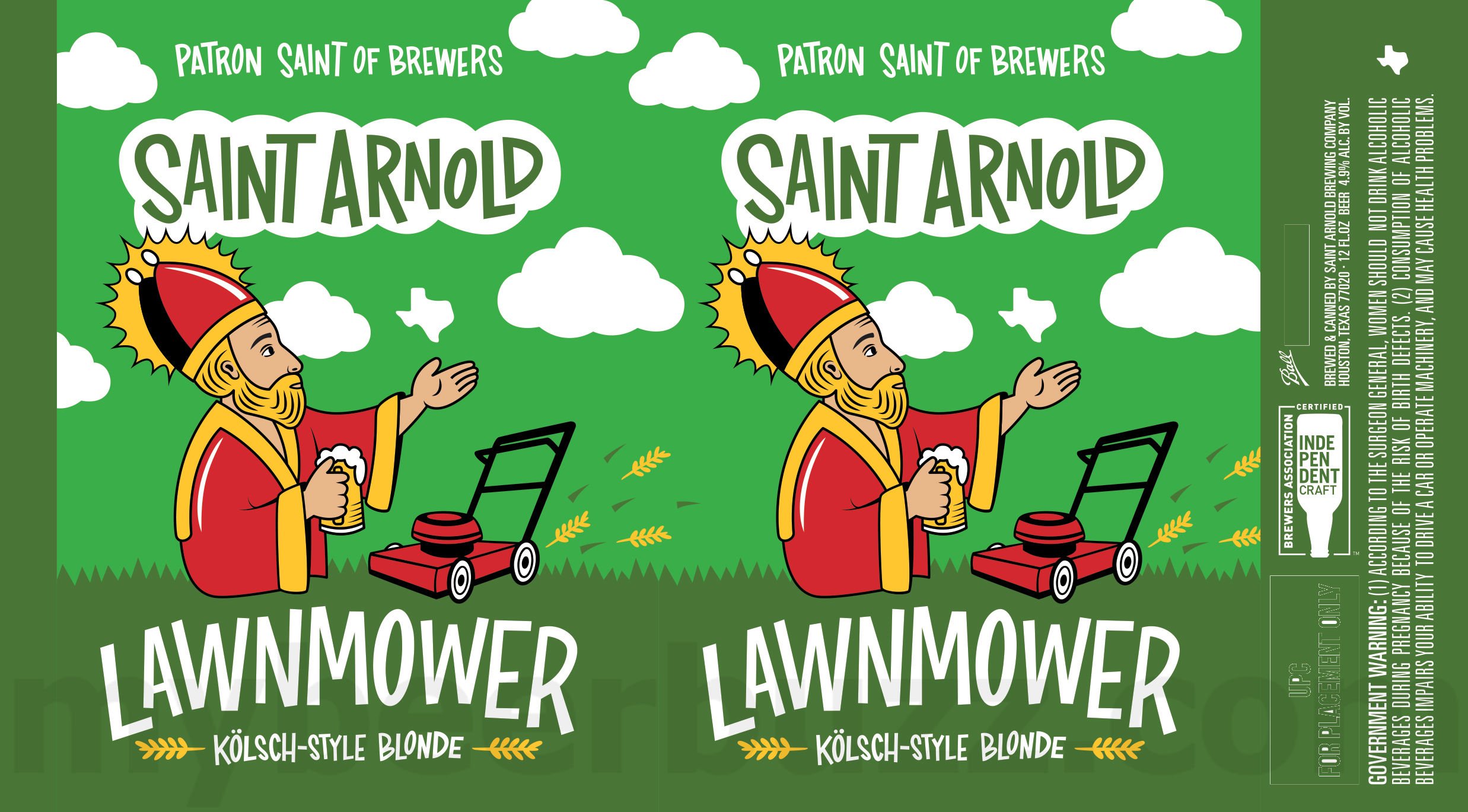 2025 Saint Arnold Lawnmower 12oz Cans.